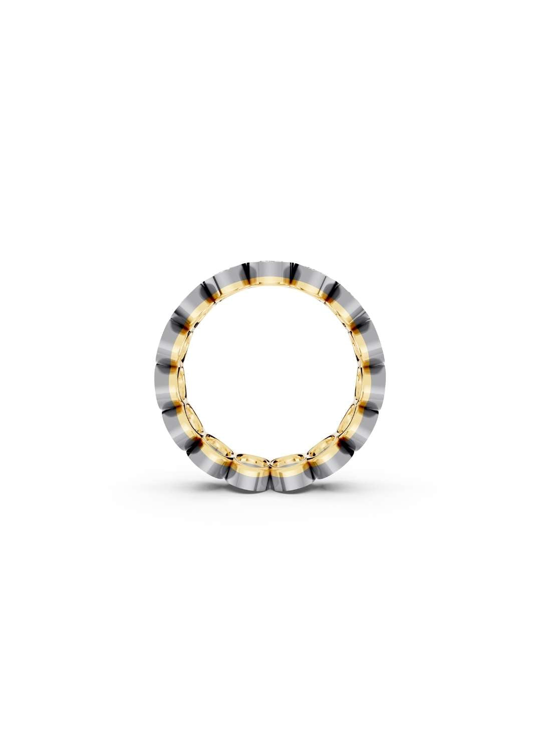 Oval Diamond Georgian Eternity Band Image 4