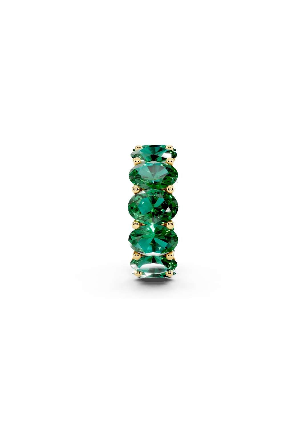 Oval Emerald Eternity Band Image 3