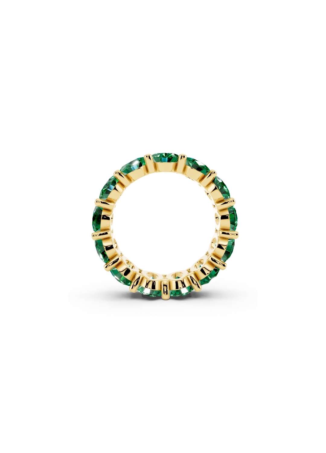 Oval Emerald Eternity Band Image 4
