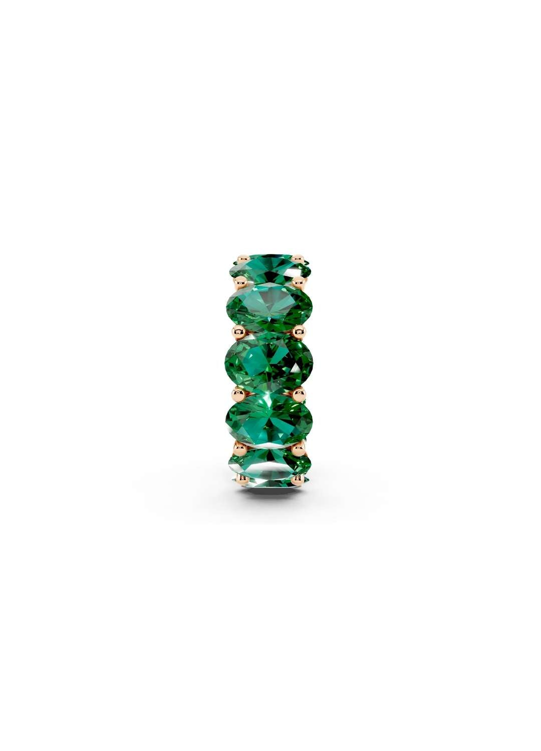 Oval Emerald Eternity Band Image 7