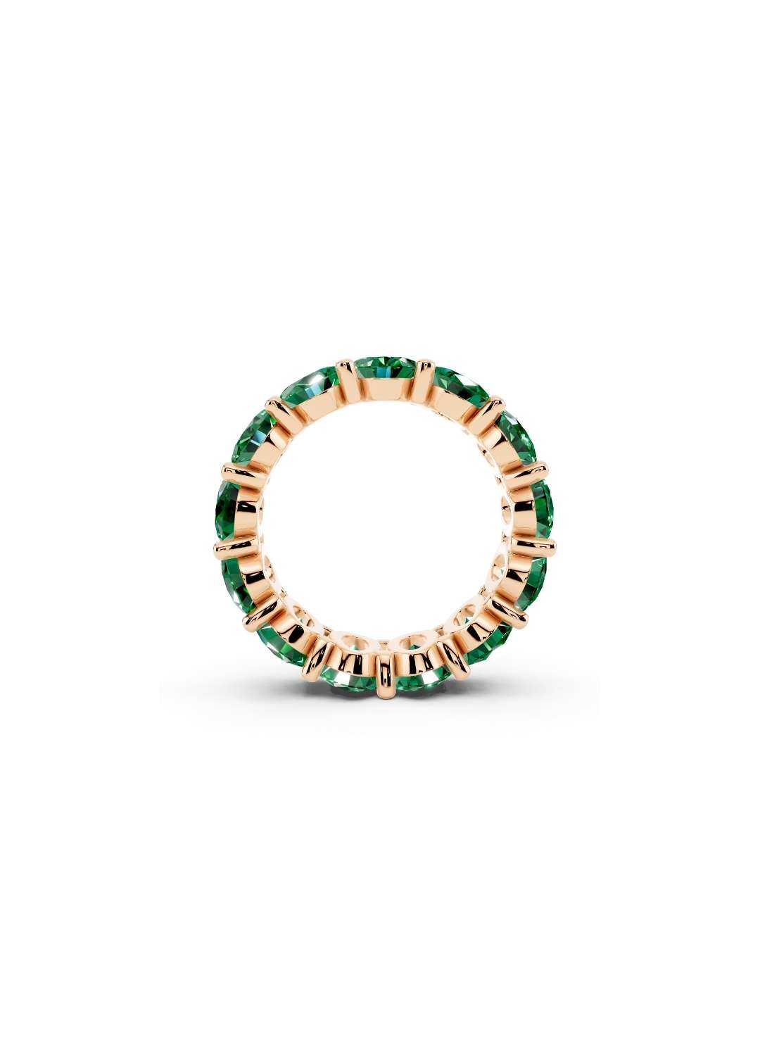 Oval Emerald Eternity Band Image 8