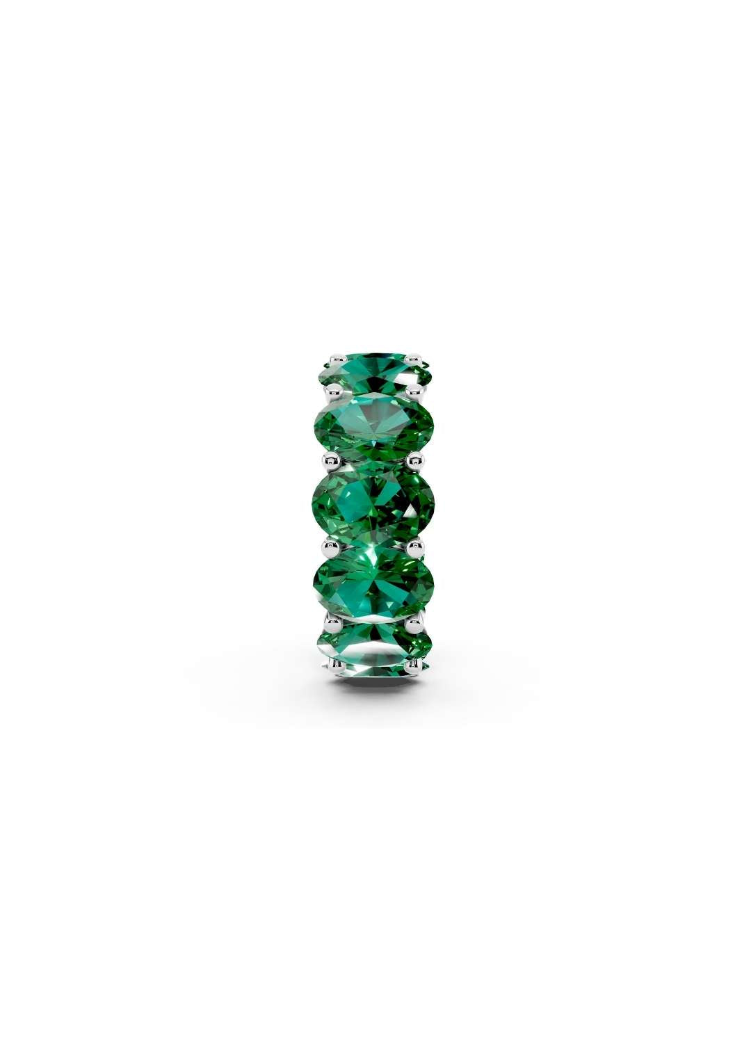Oval Emerald Eternity Band Image 11
