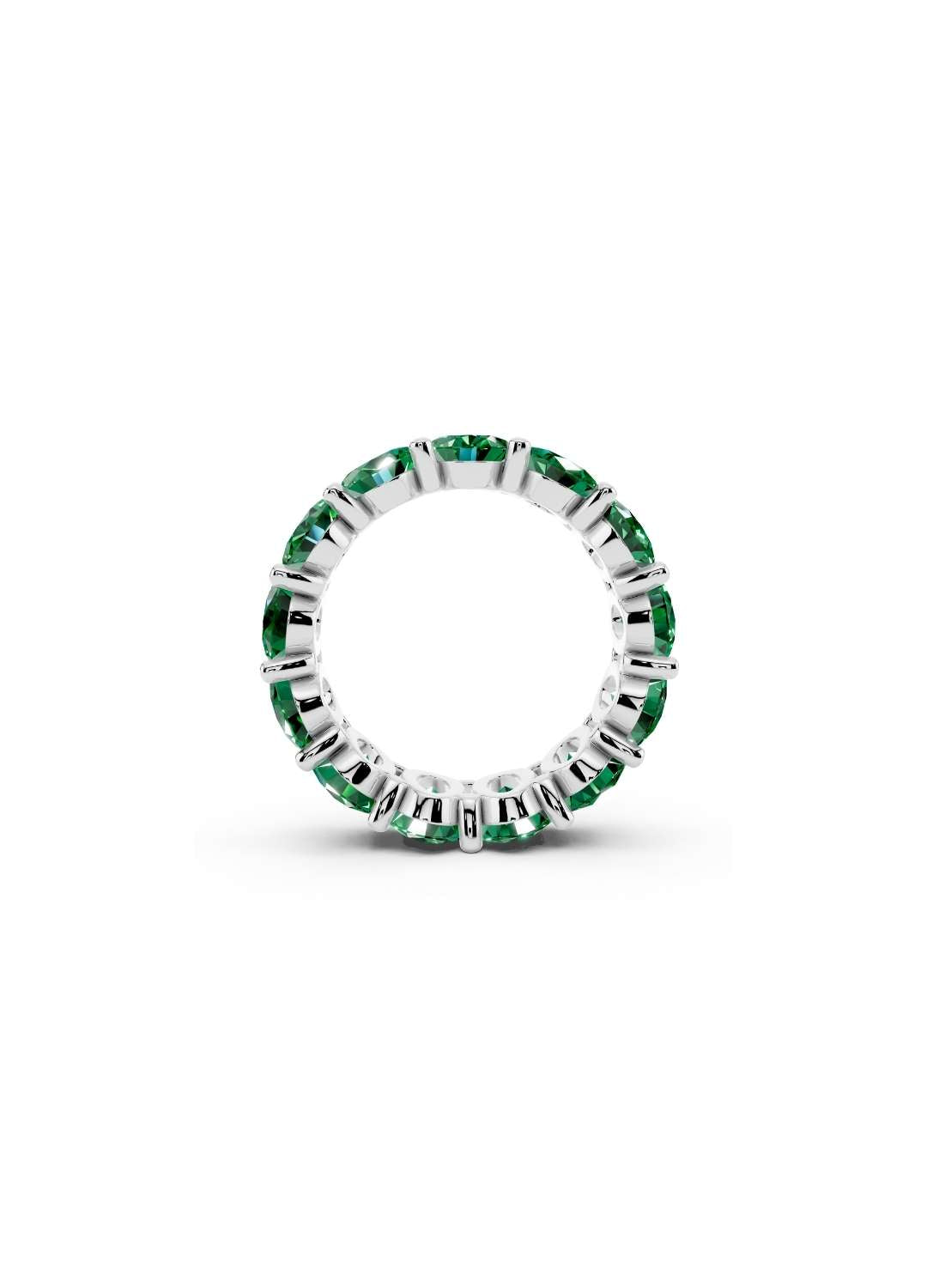 Oval Emerald Eternity Band Image 12