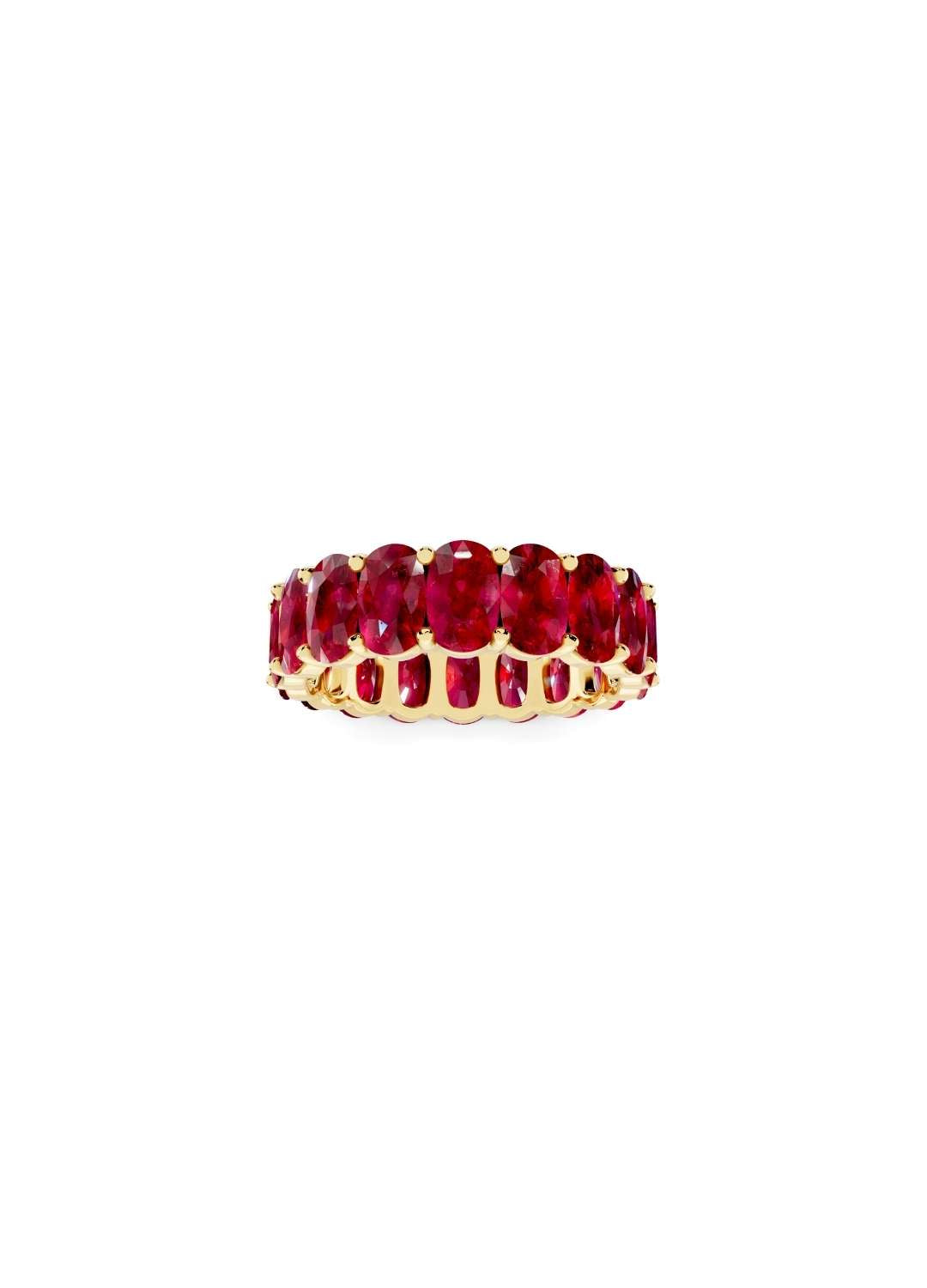 Oval Ruby Eternity Band Image 1