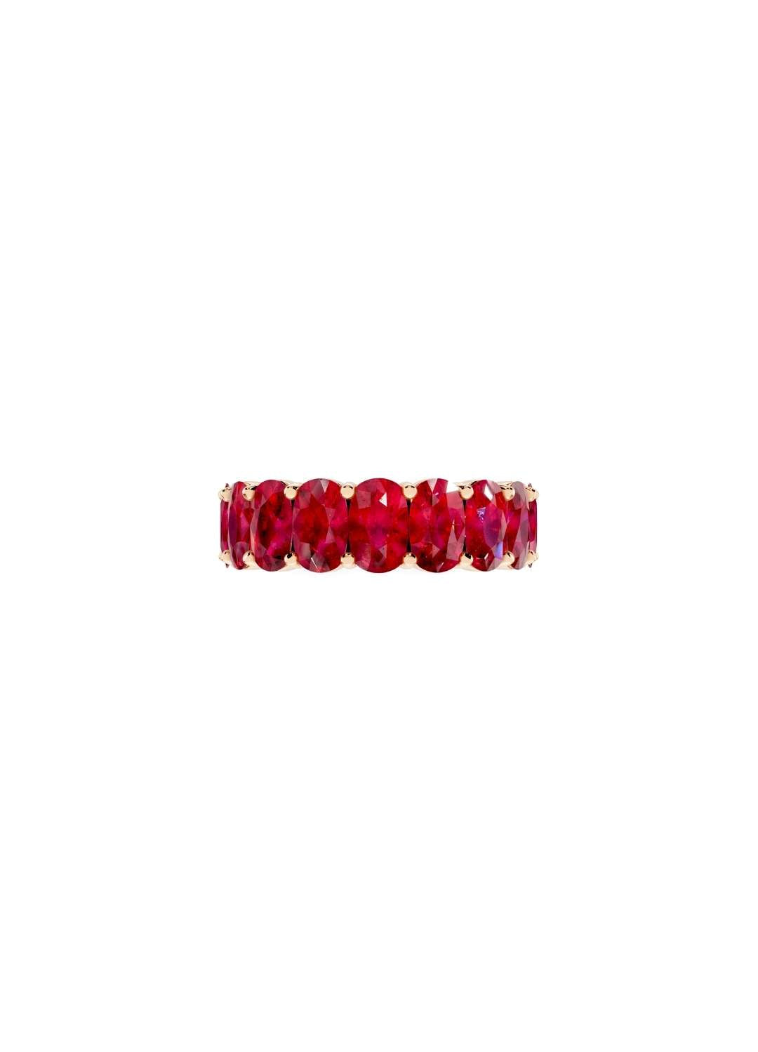 Oval Ruby Eternity Band Image 1