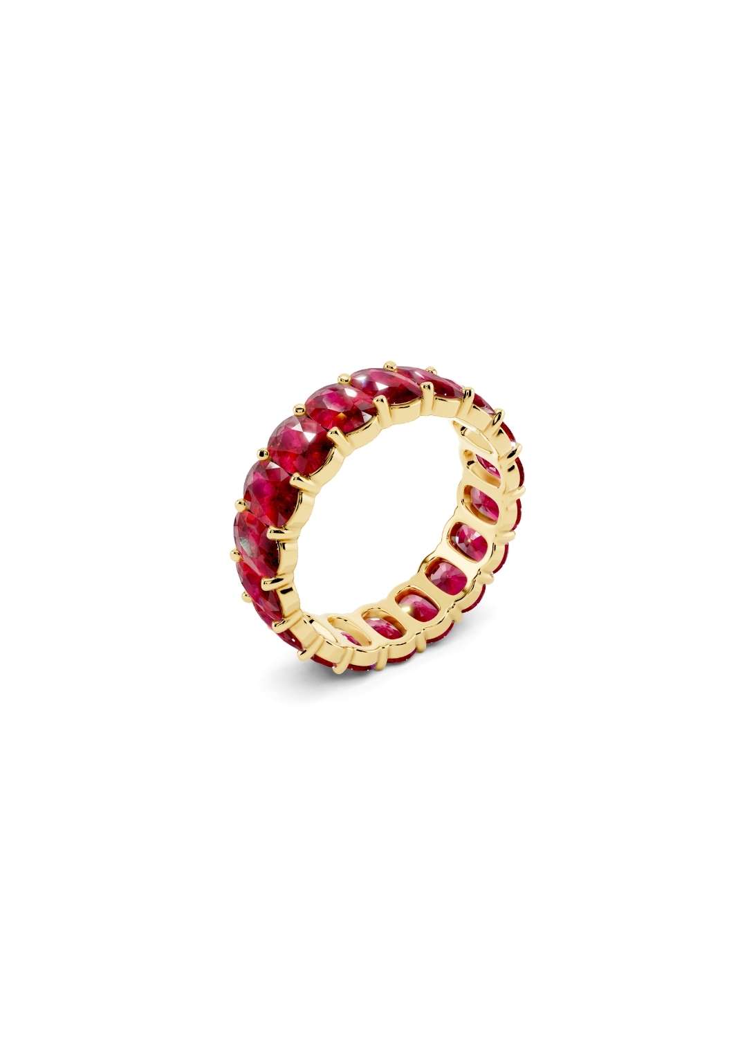 Oval Ruby Eternity Band Image 3