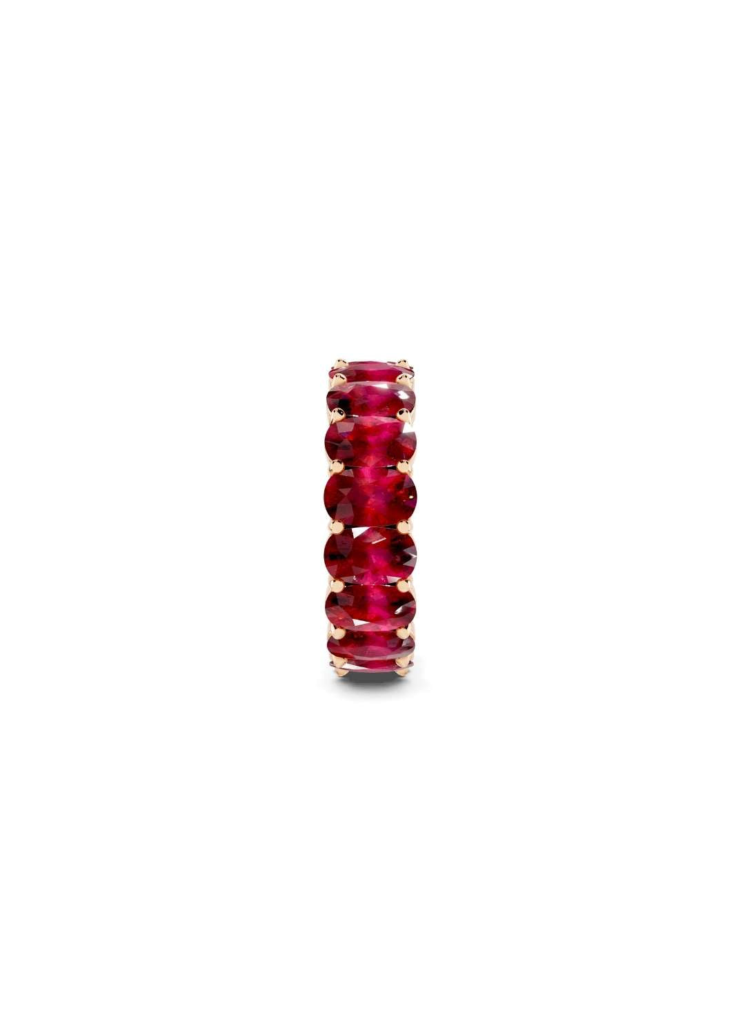 Oval Ruby Eternity Band Image 9