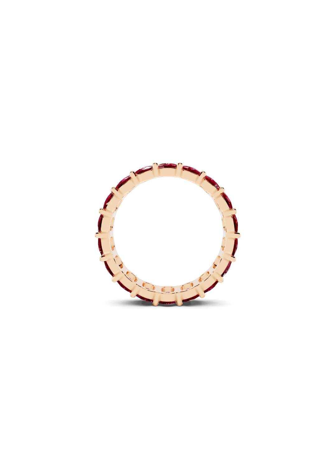 Oval Ruby Eternity Band Image 10