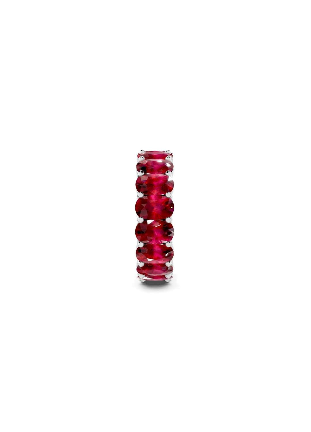 Oval Ruby Eternity Band Image 14