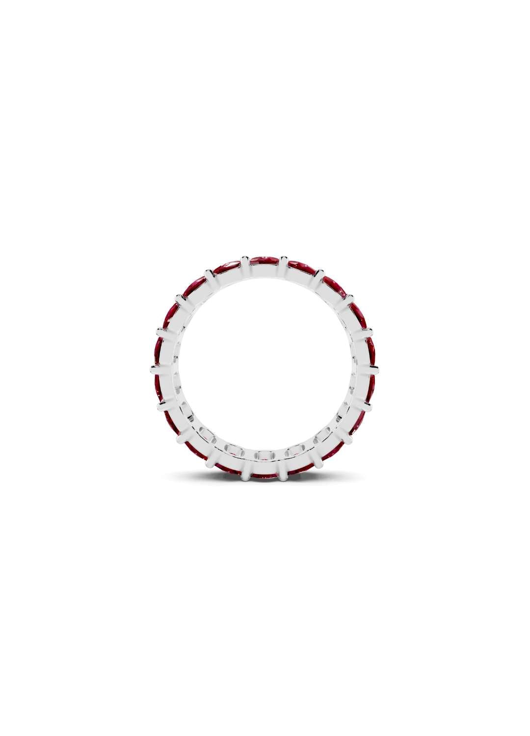 Oval Ruby Eternity Band Image 15