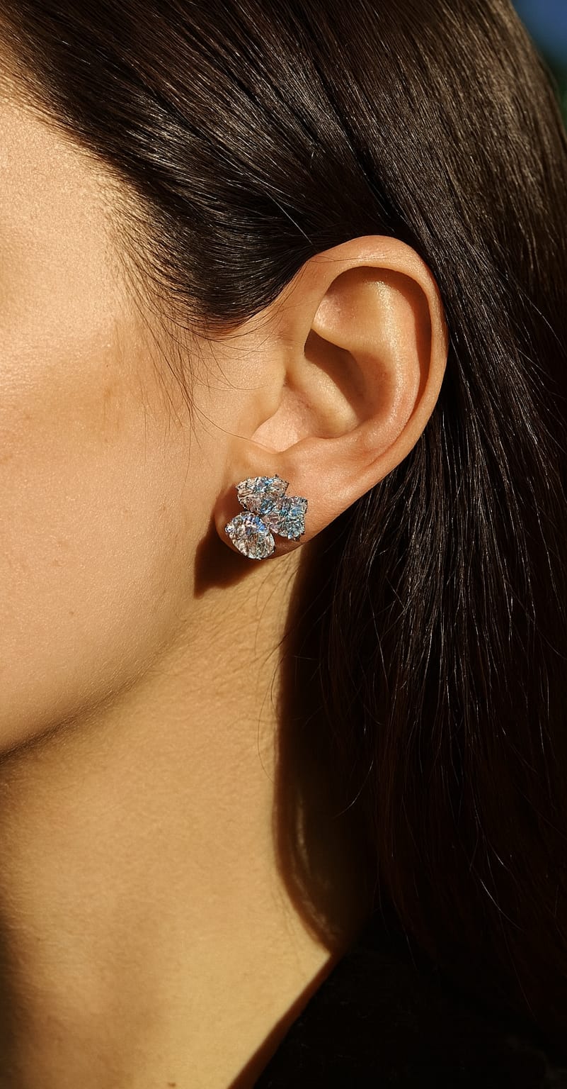 Trio Diamond Stud Earrings