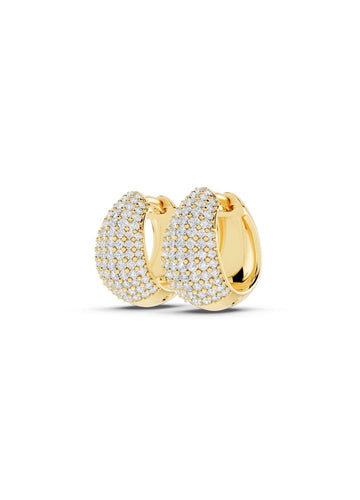 Pave Diamond Dome Earrings Image 1
