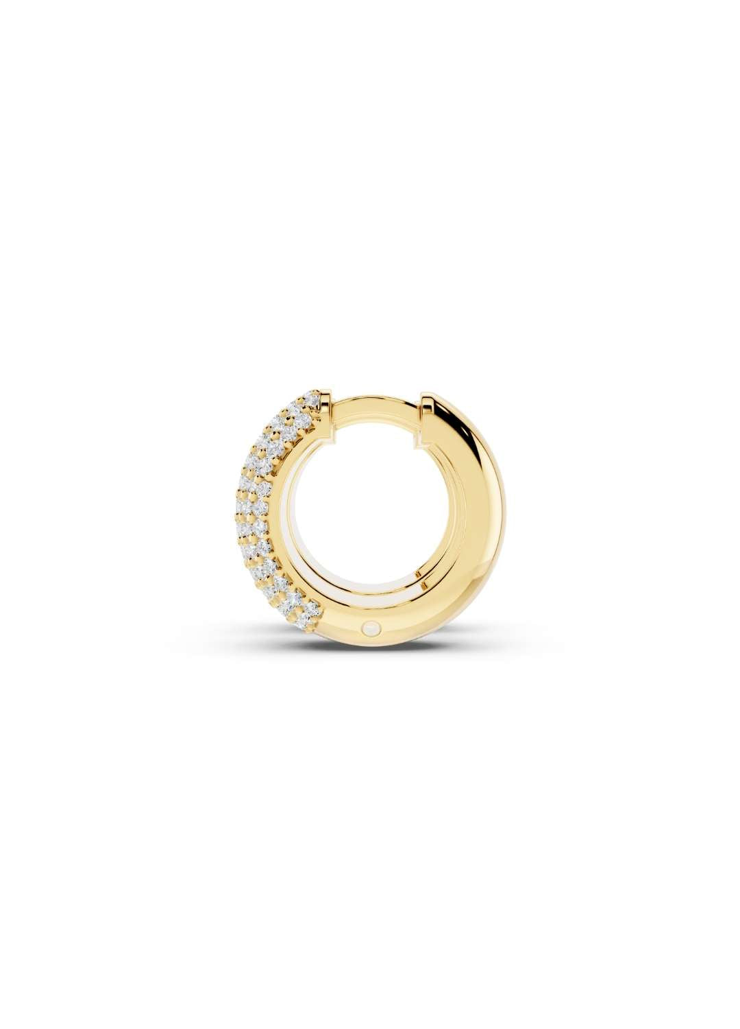 Pave Diamond Dome Earrings Image 5