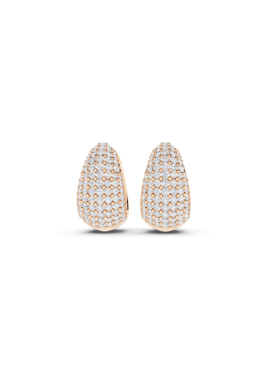 Pave Diamond Dome Earrings Image 7