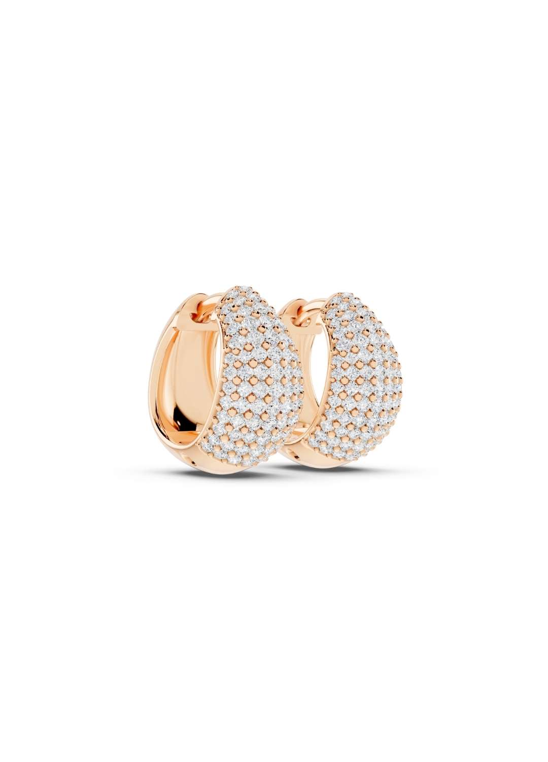 Pave Diamond Dome Earrings Image 8