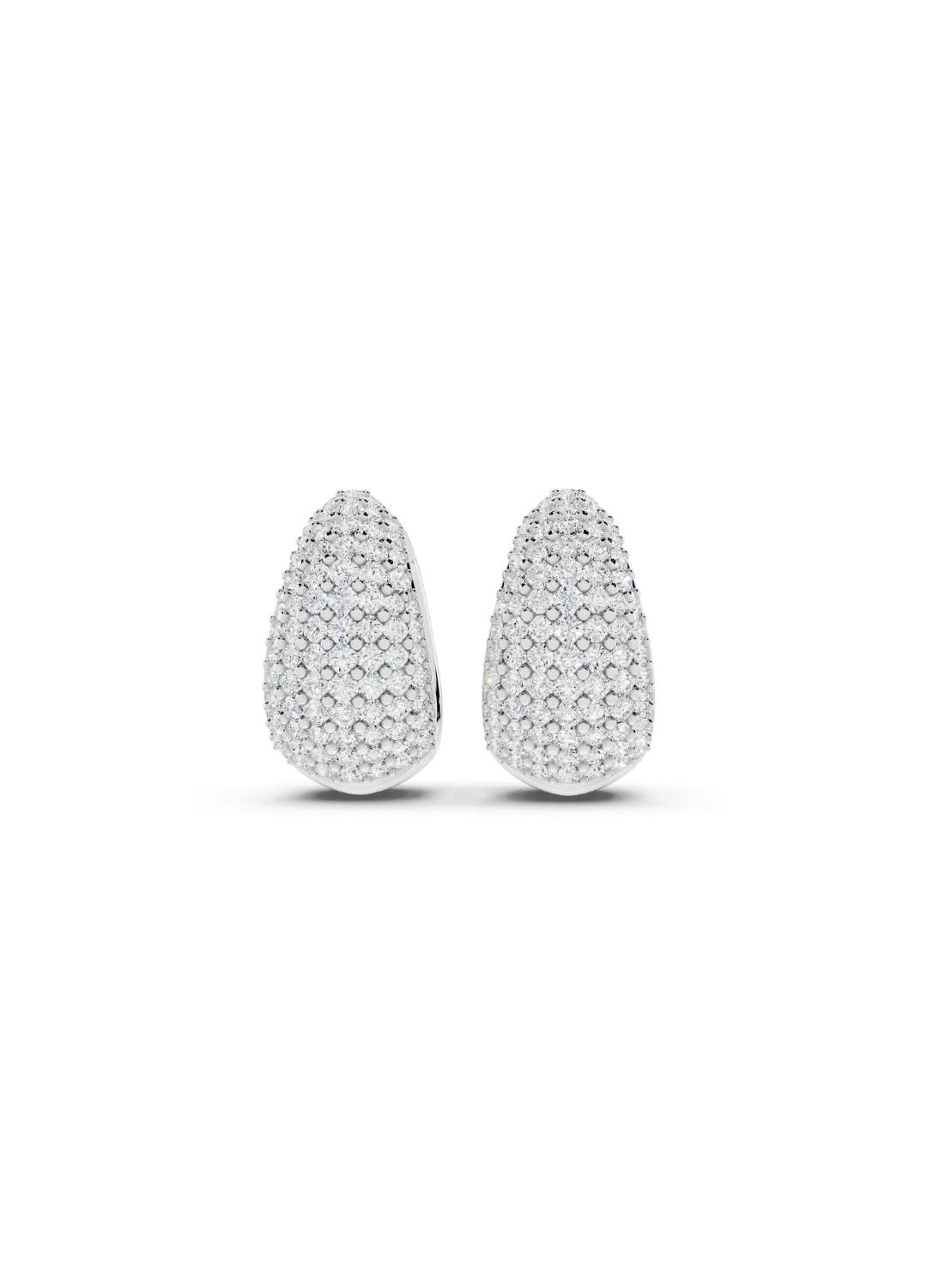 Pave Diamond Dome Earrings Image 12