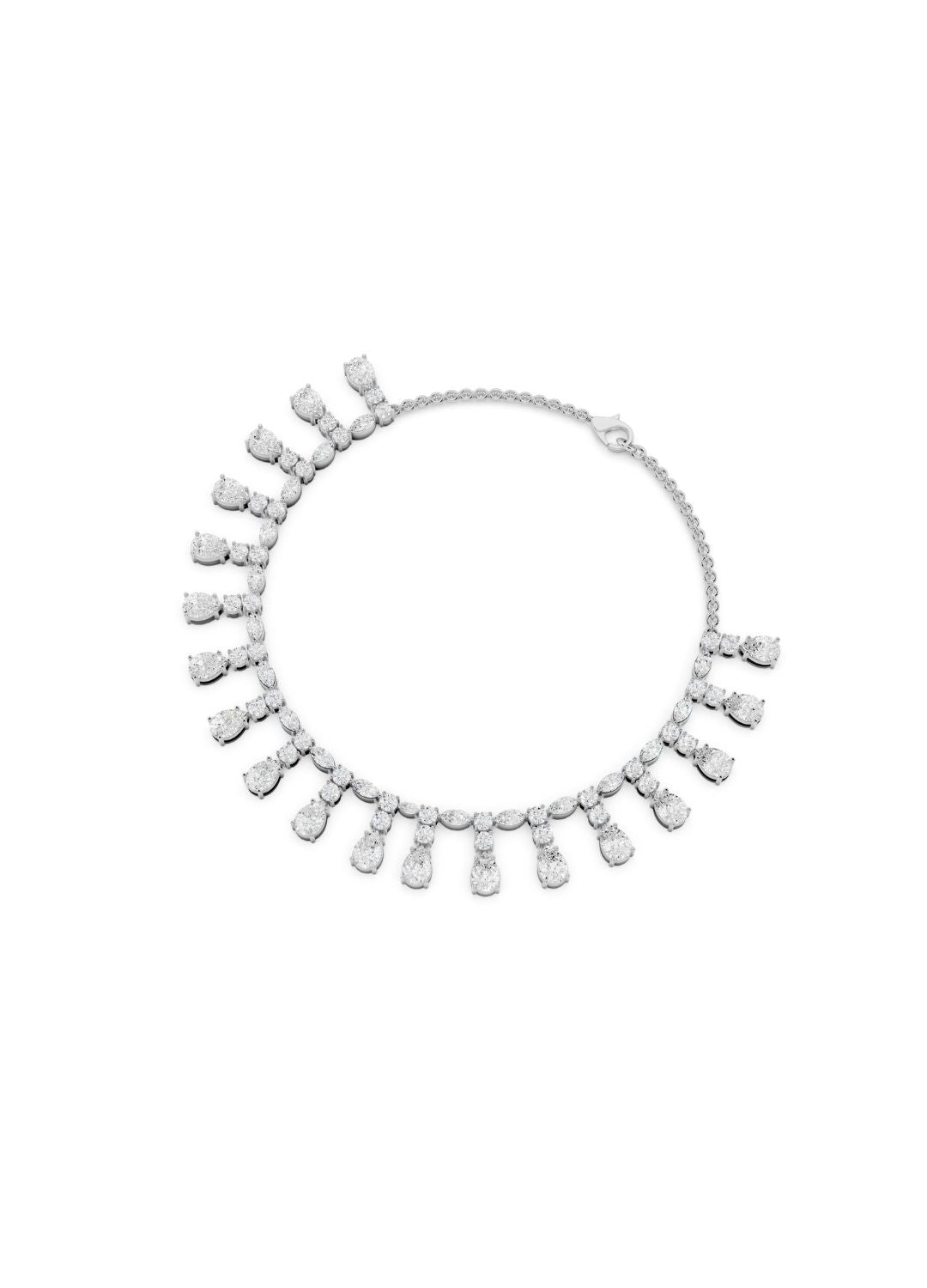 Pear Cascade Diamond Necklace Image 10