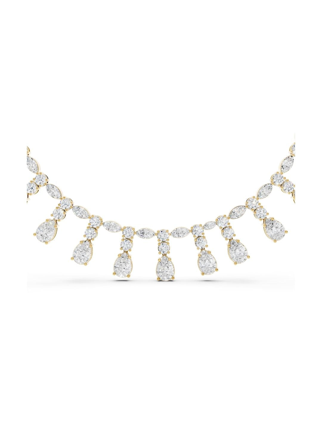 Pear Cascade Diamond Necklace Image 4
