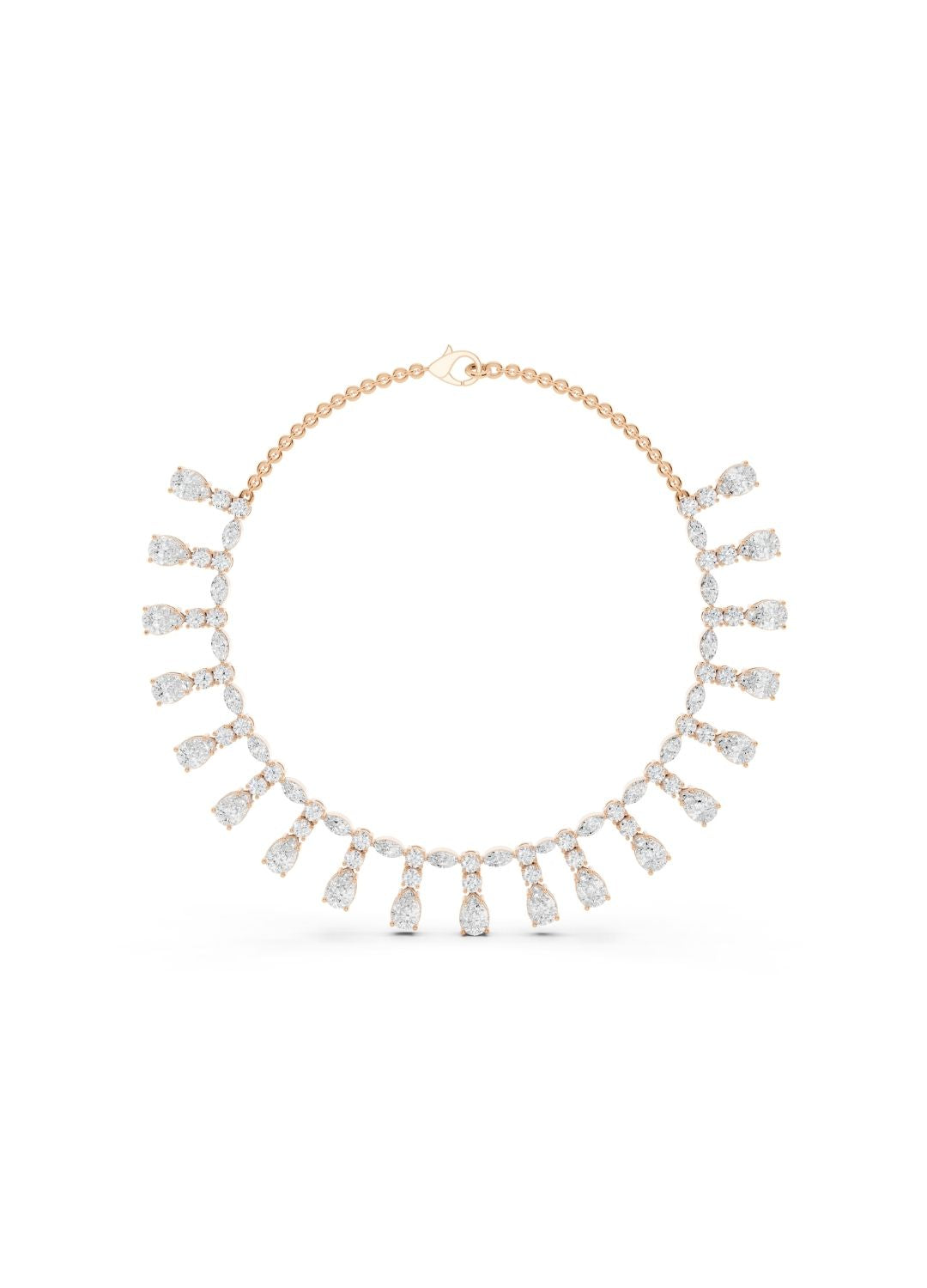 Pear Cascade Diamond Necklace Image 5
