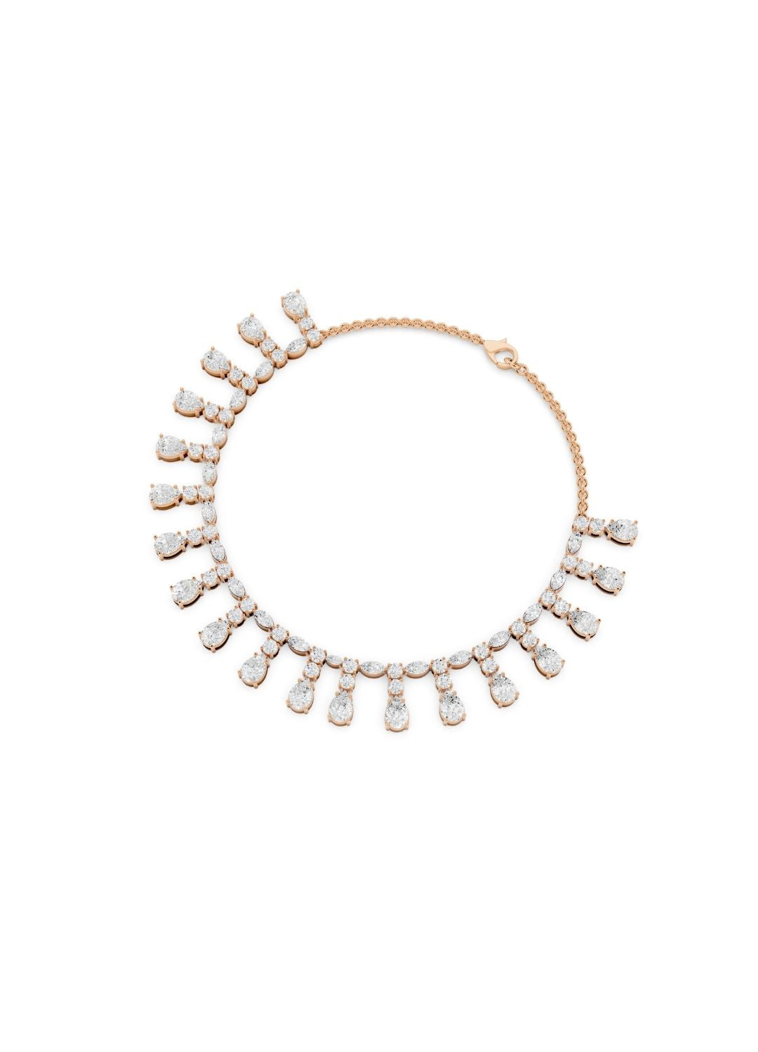 Pear Cascade Diamond Necklace Image 7