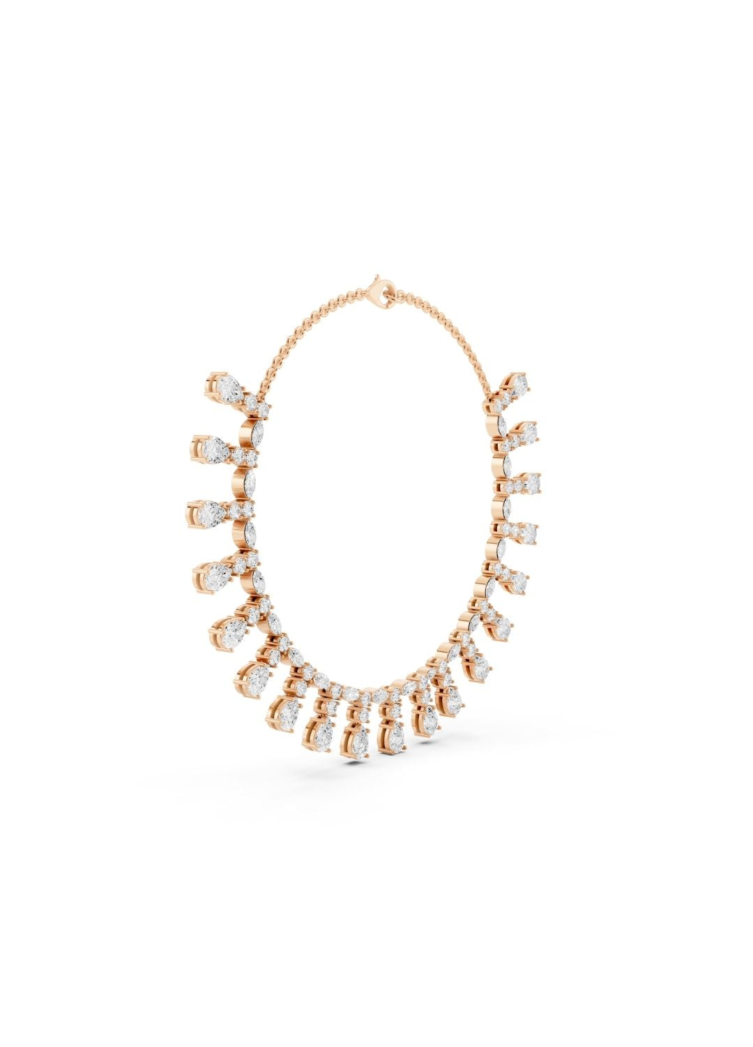 Pear Cascade Diamond Necklace Image 6