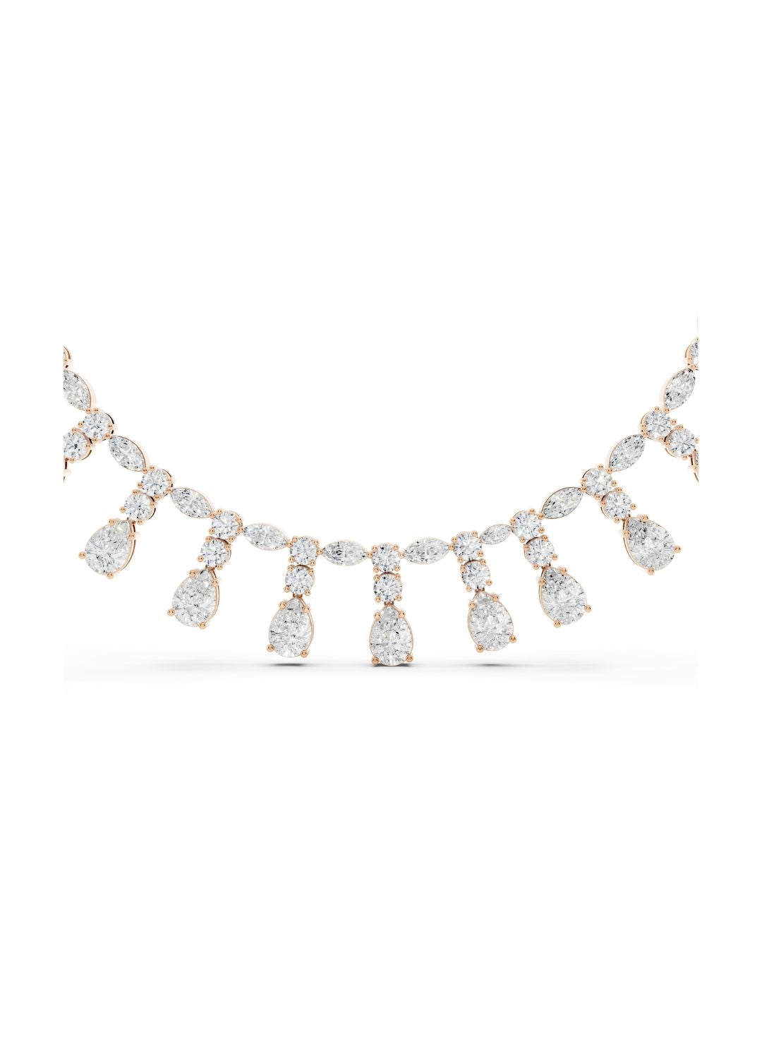 Pear Cascade Diamond Necklace Image 8