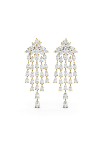 Pear Diamond Cascade Earrings Image 1