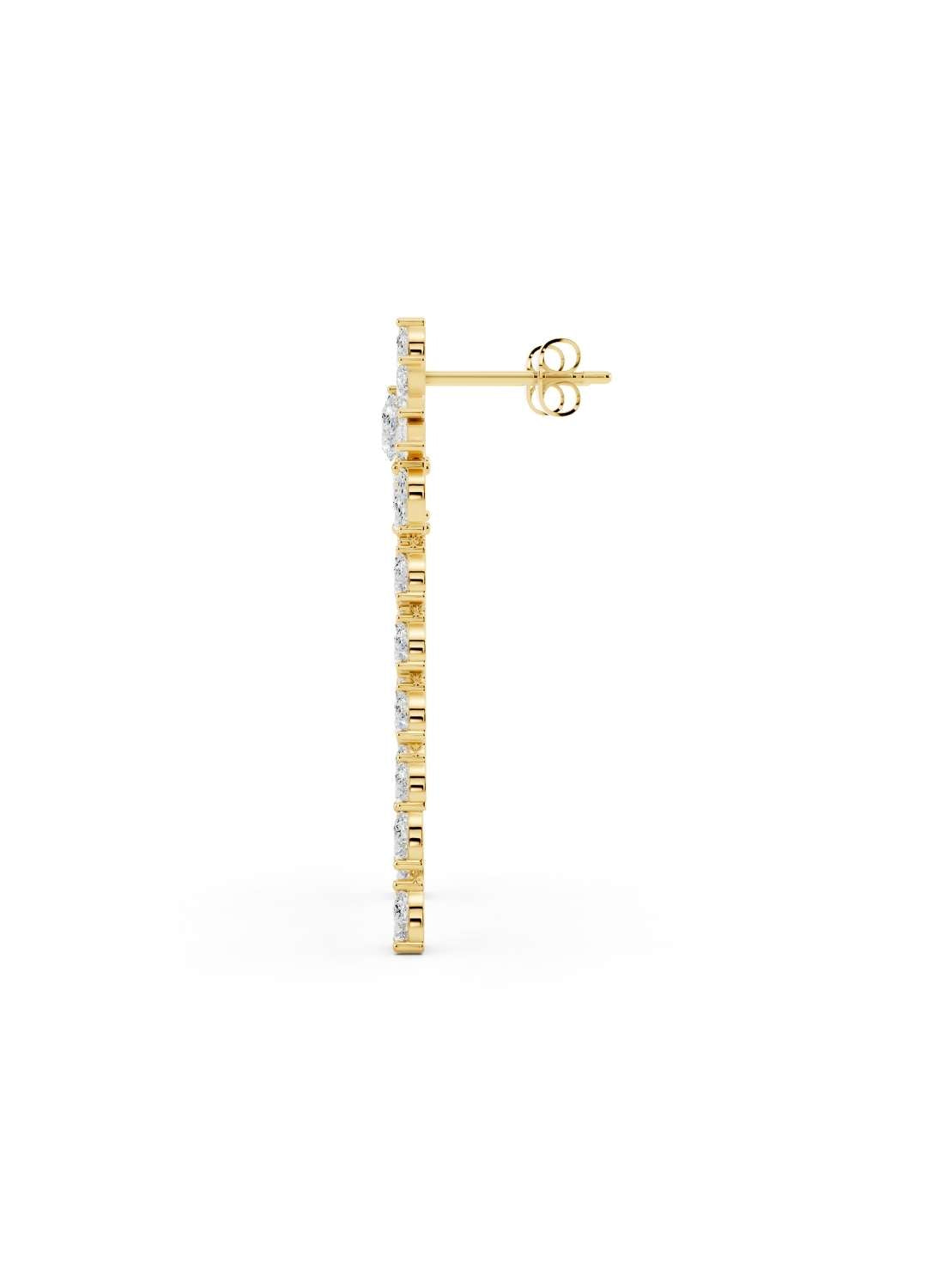 Pear Diamond Cascade Earrings Image 5