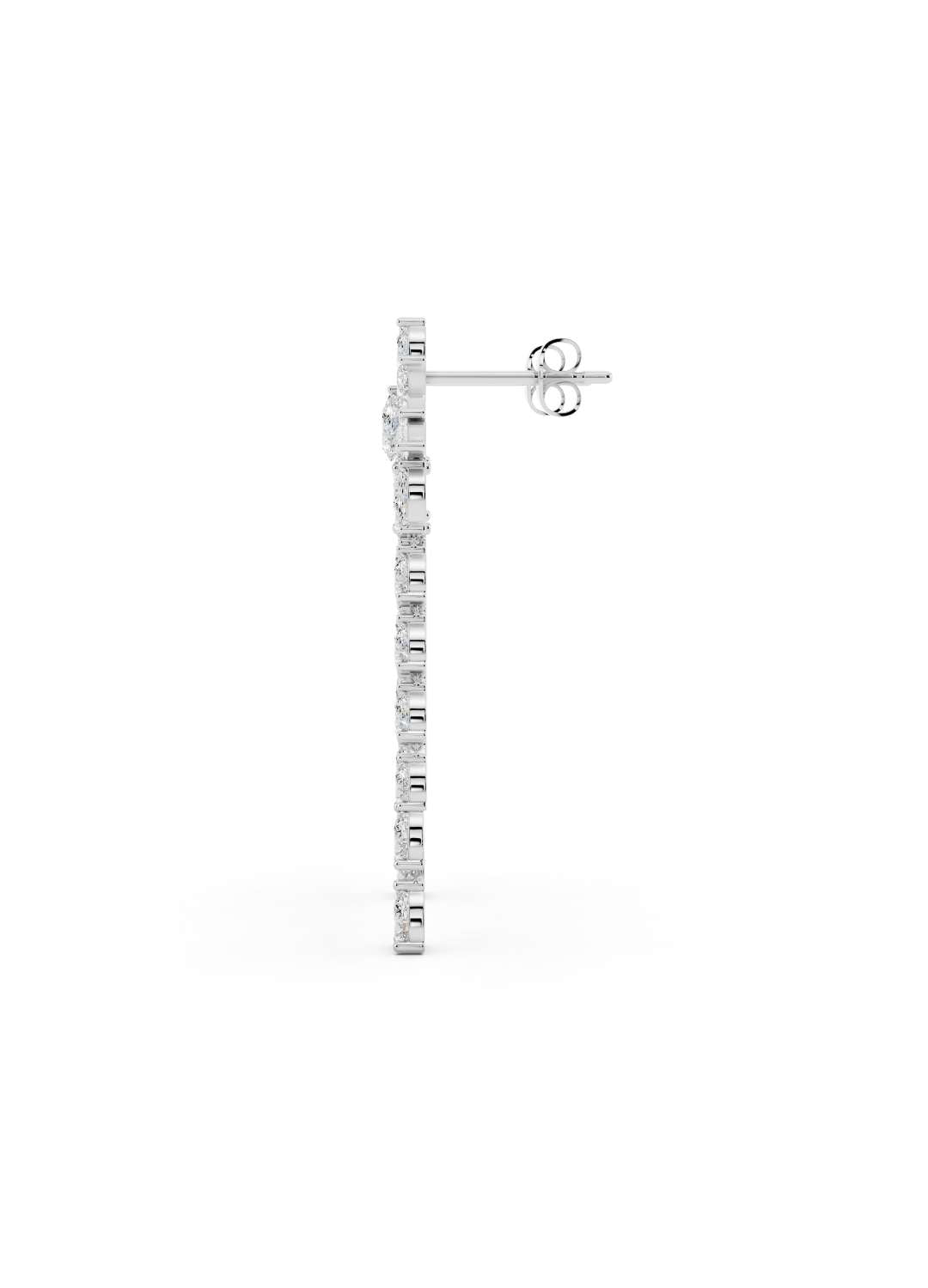 Pear Diamond Cascade Earrings Image 15