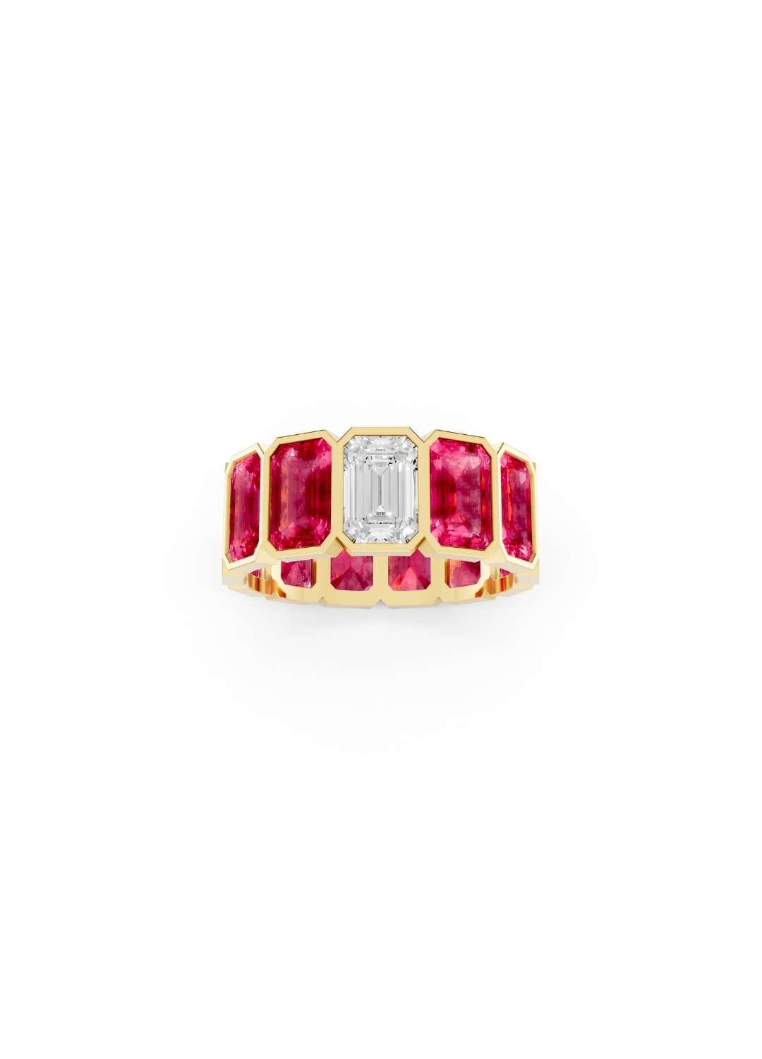 Pink Sapphire Eternity Band Image 1
