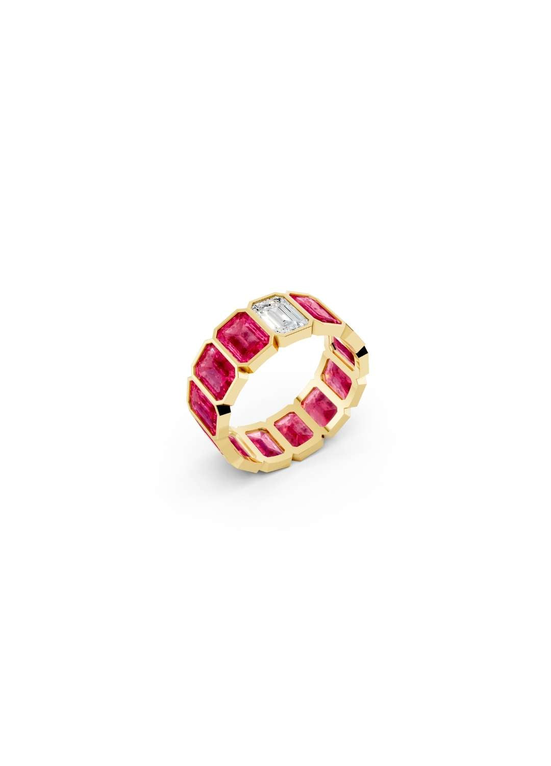 Pink Sapphire Eternity Band Image 3