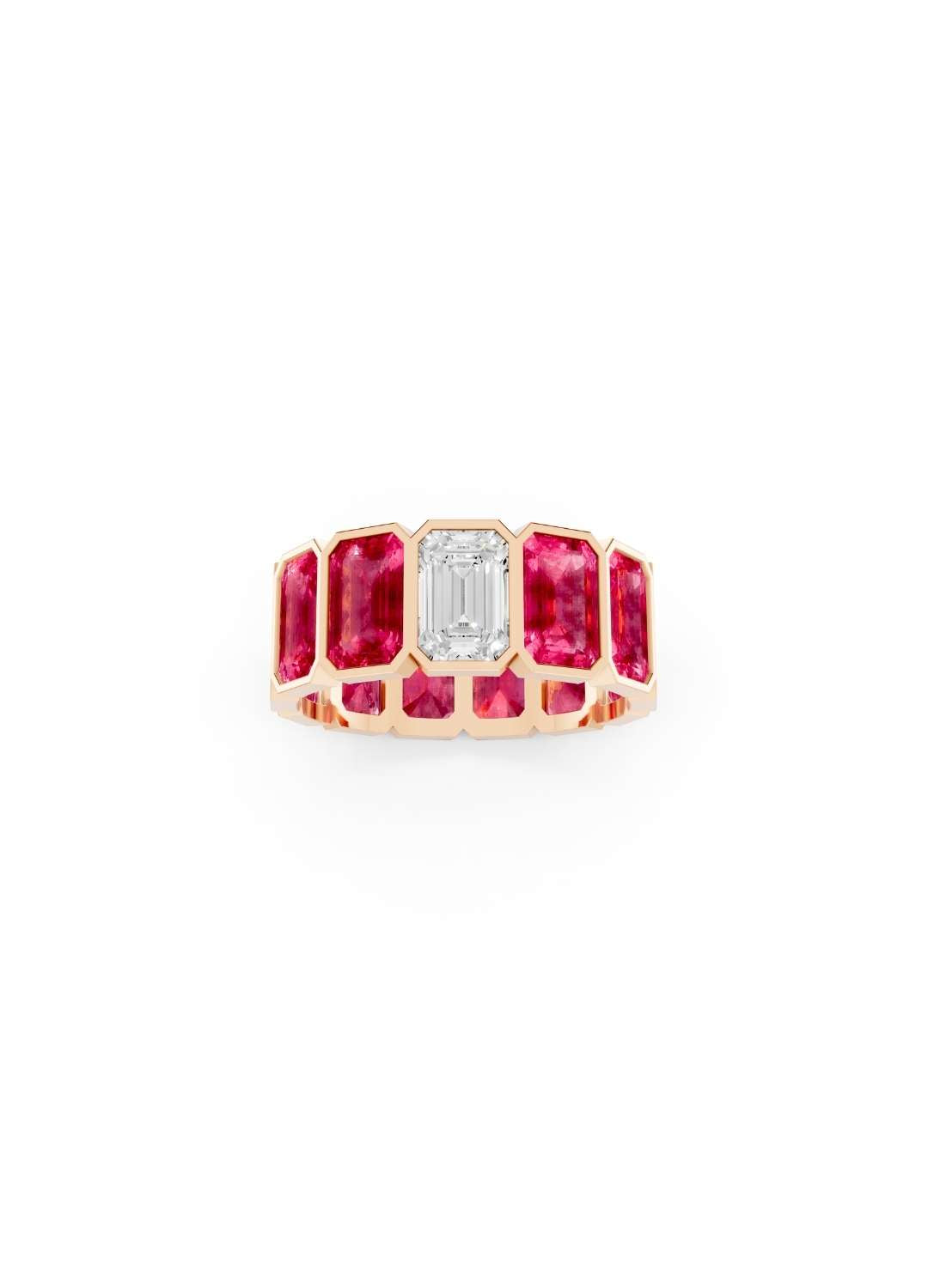 Pink Sapphire Eternity Band Image 6