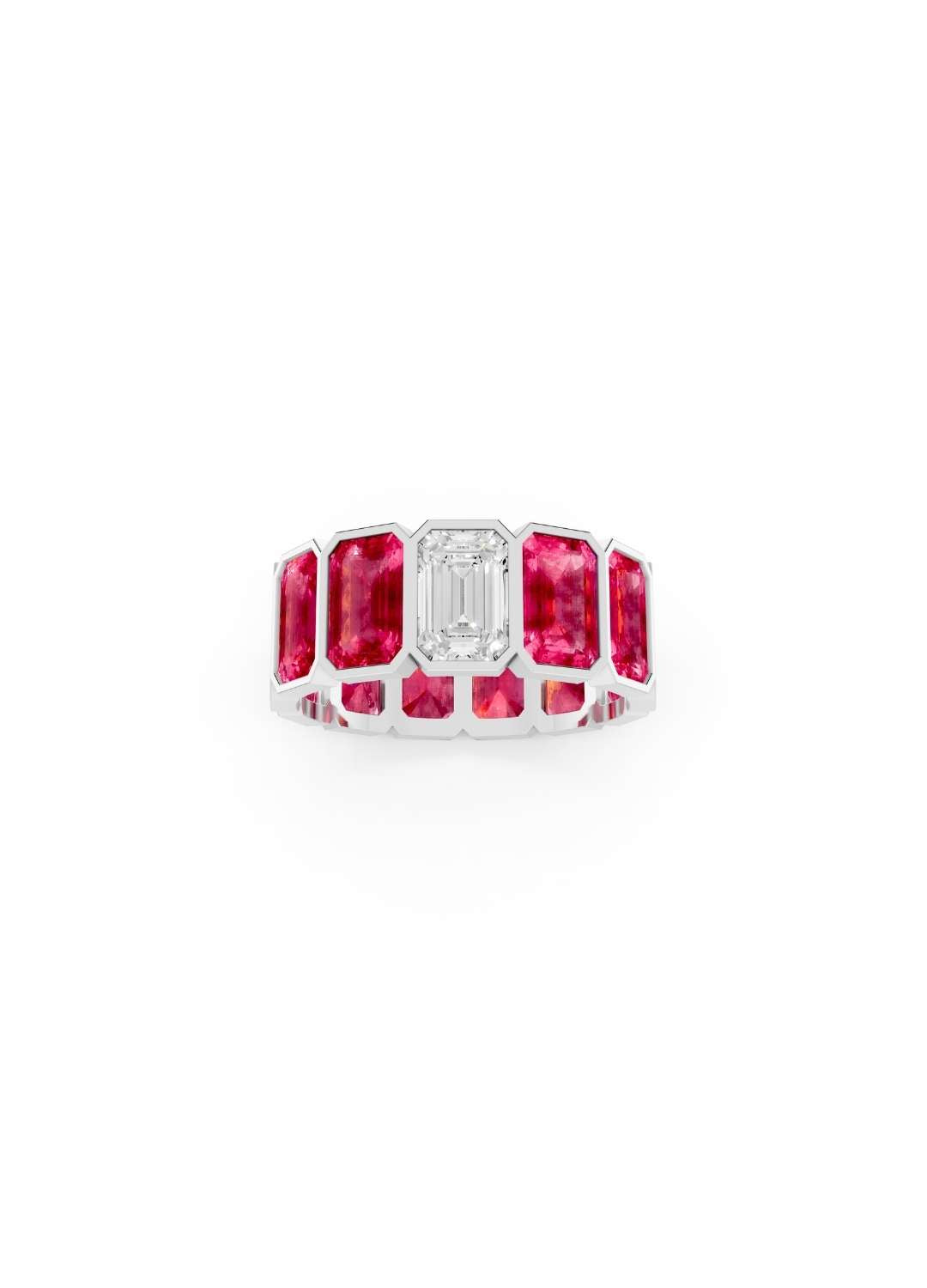 Pink Sapphire Eternity Band Image 11