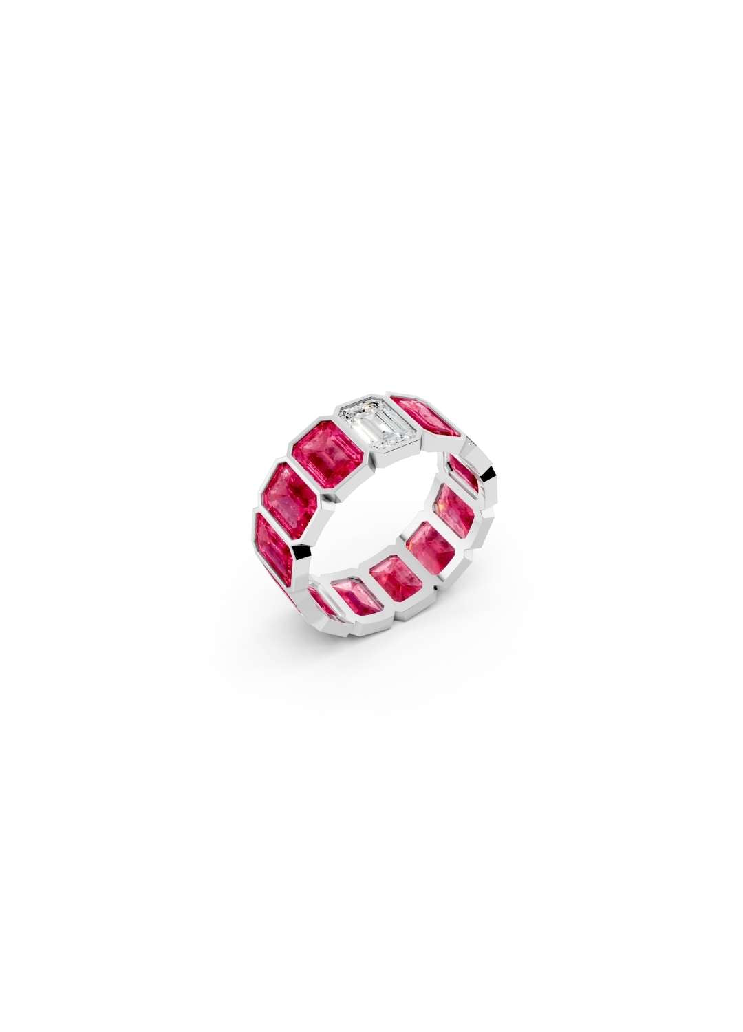 Pink Sapphire Eternity Band Image 13