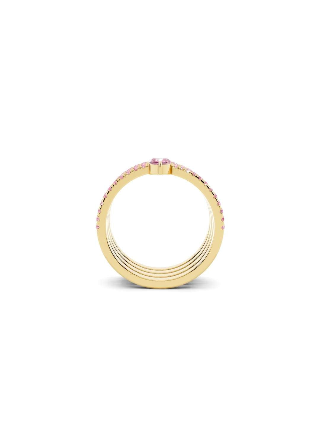 Pink Sapphire Heart Wrap Ring Image 5