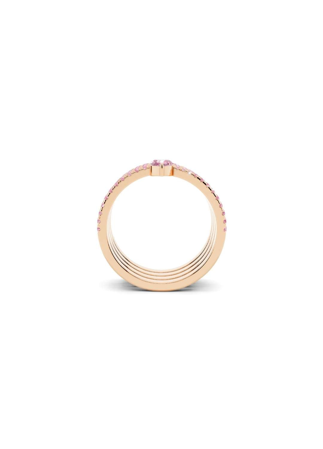 Pink Sapphire Heart Wrap Ring Image 10