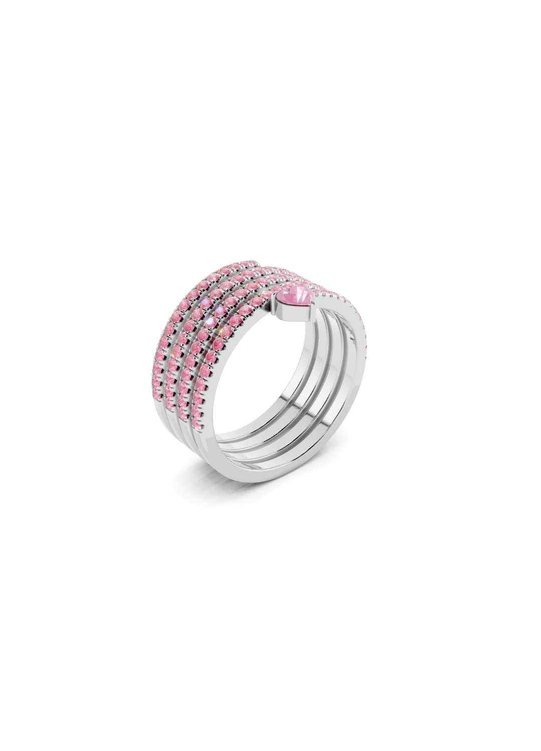 Pink Sapphire Heart Wrap Ring Image 12