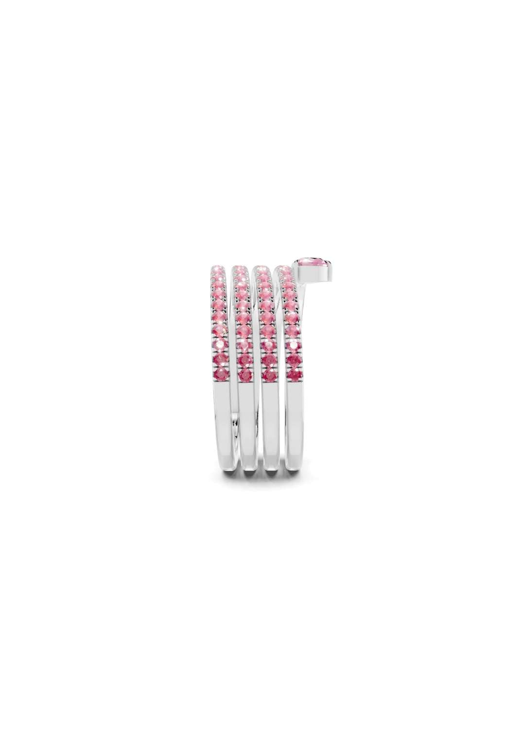 Pink Sapphire Heart Wrap Ring Image 14