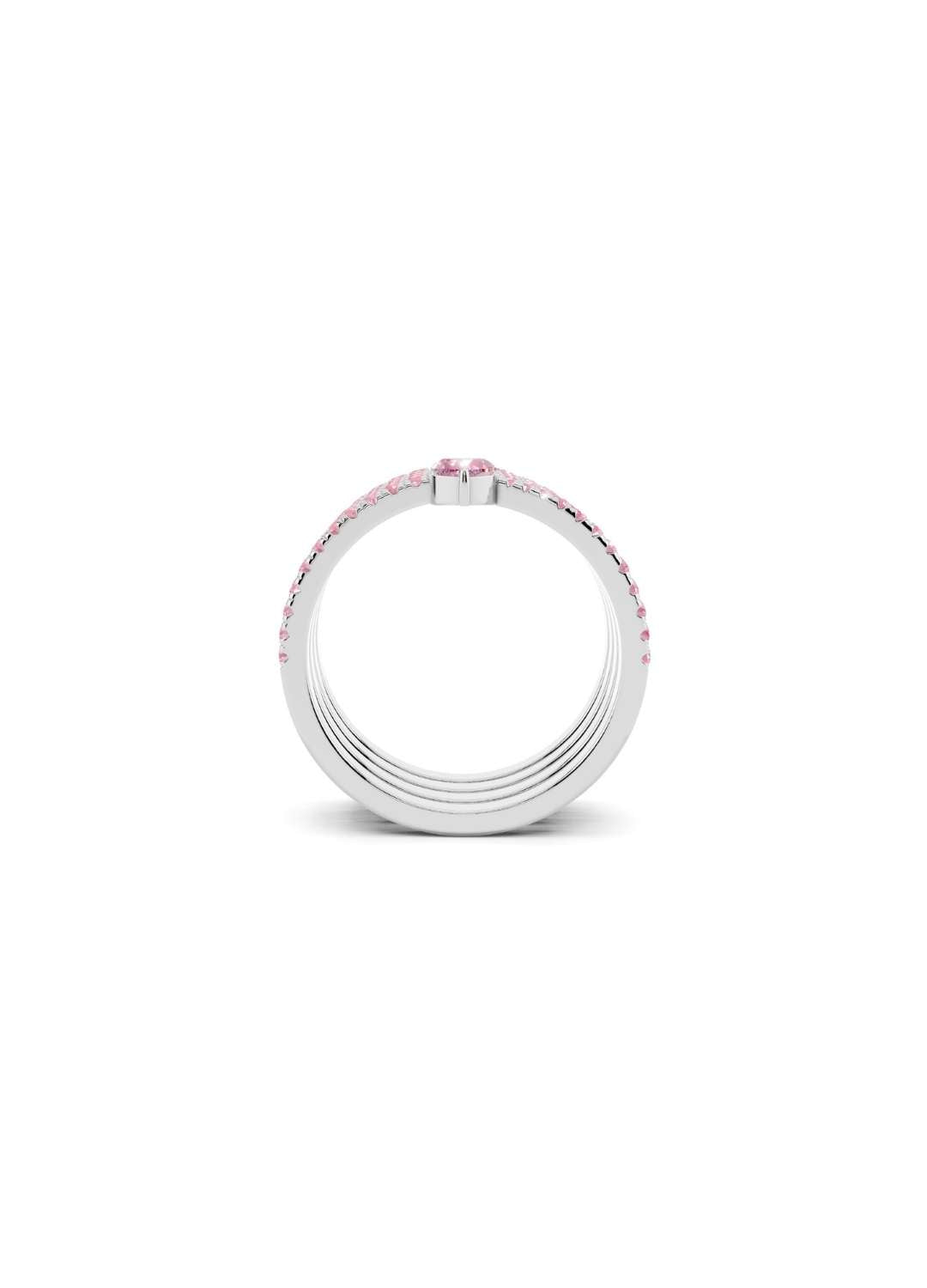 Pink Sapphire Heart Wrap Ring Image 15