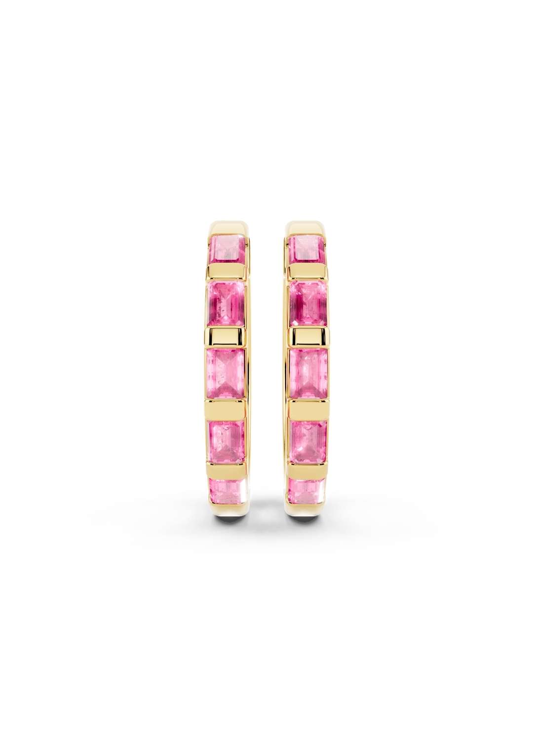 Pink Sapphire Hoops Image 1