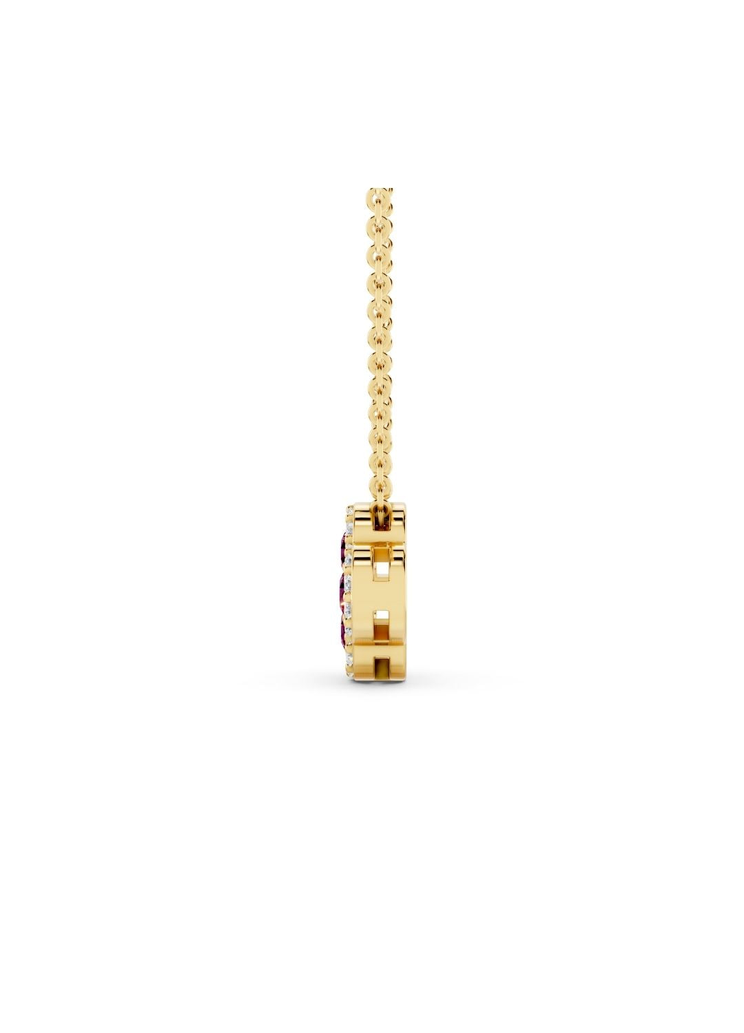 Pink Tourmaline Clover Necklace Image 5