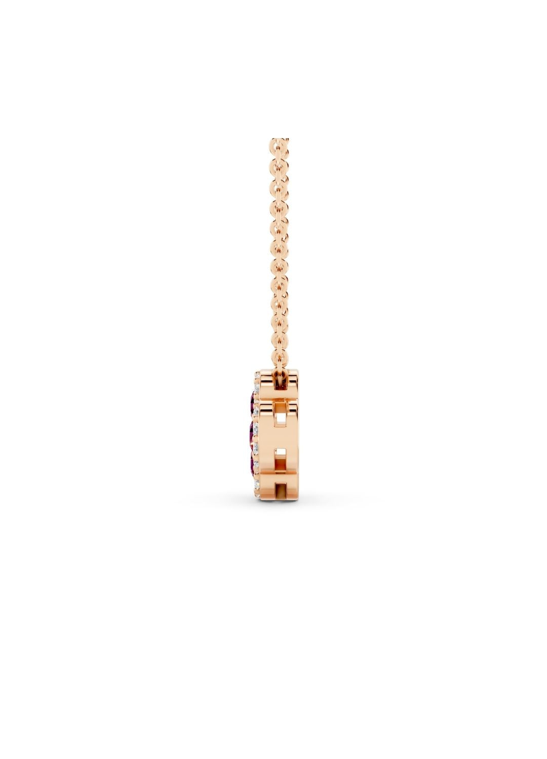 Pink Tourmaline Clover Necklace Image 10