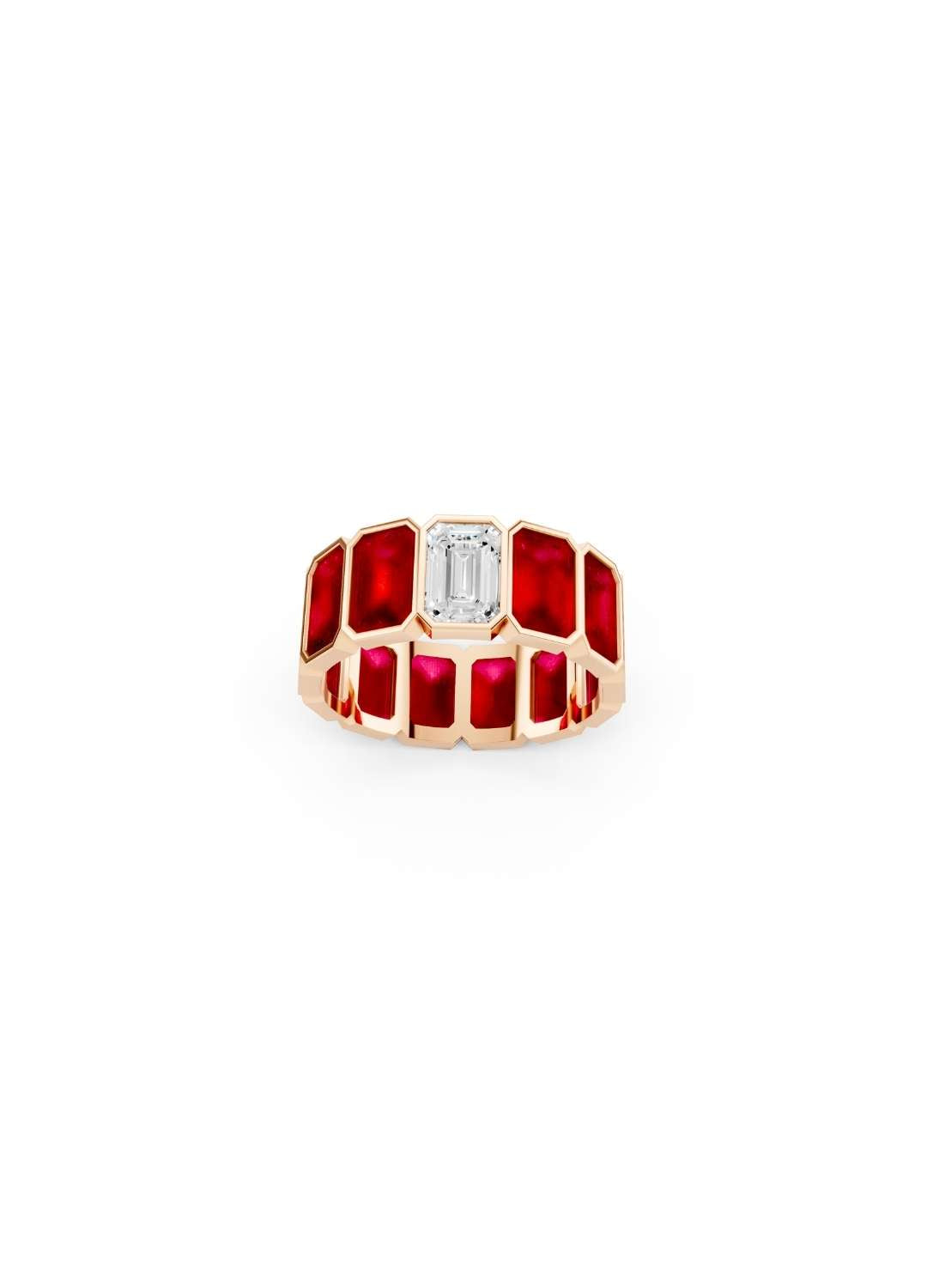 Ruby Cut Eternity Band Image 6