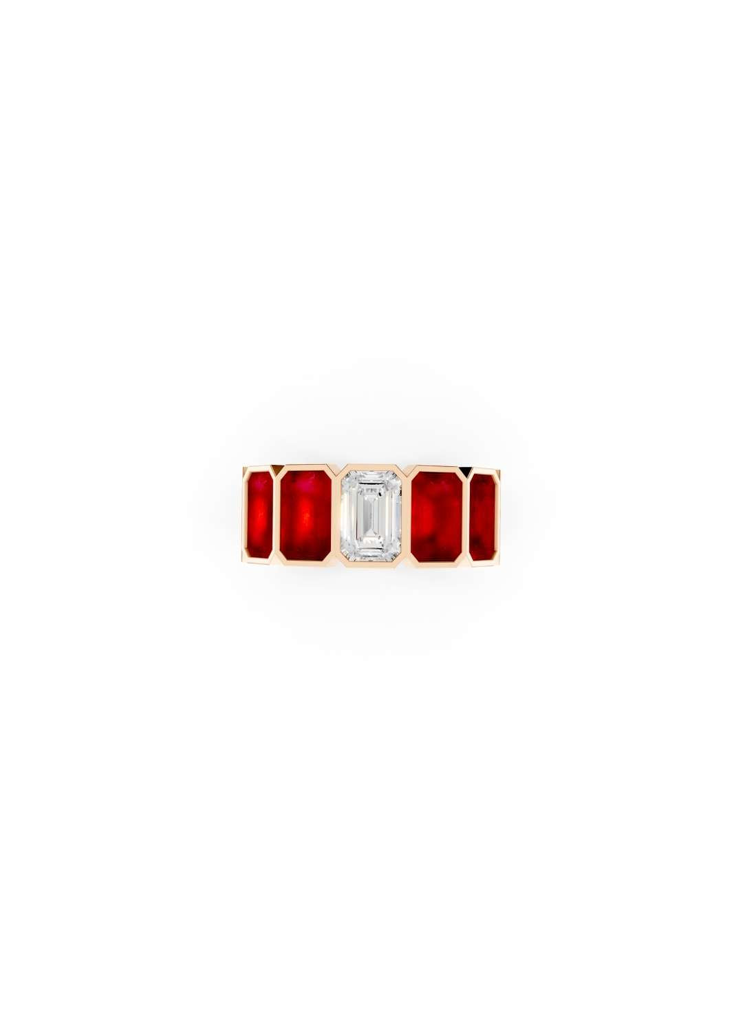 Ruby Cut Eternity Band Image 7