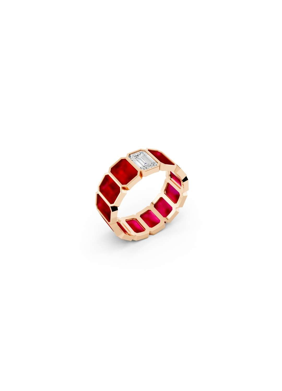 Ruby Cut Eternity Band Image 8