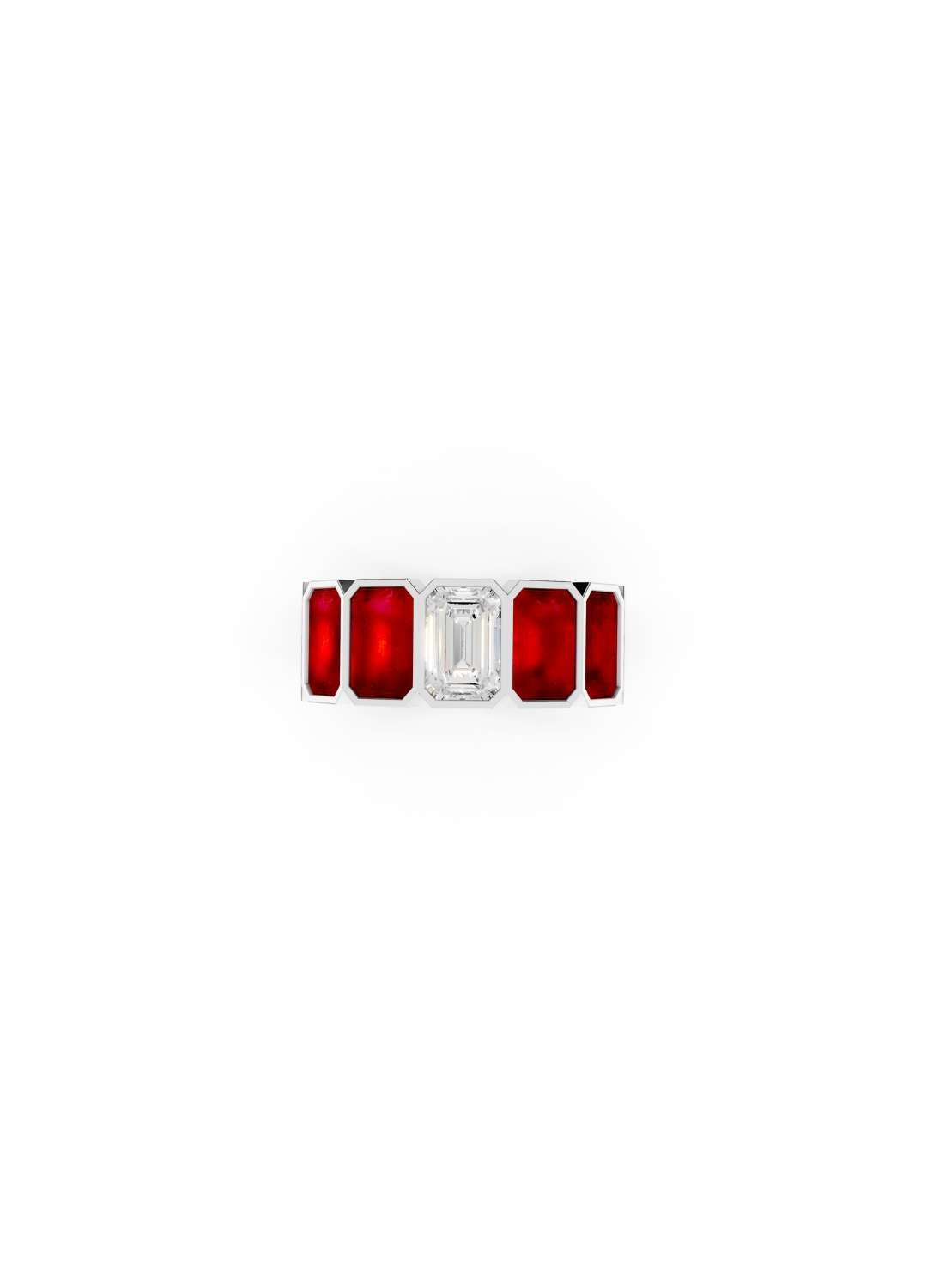 Ruby Cut Eternity Band Image 12