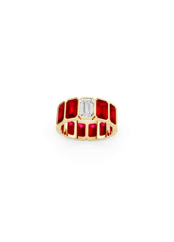 Ruby Cut Eternity Band Image 1