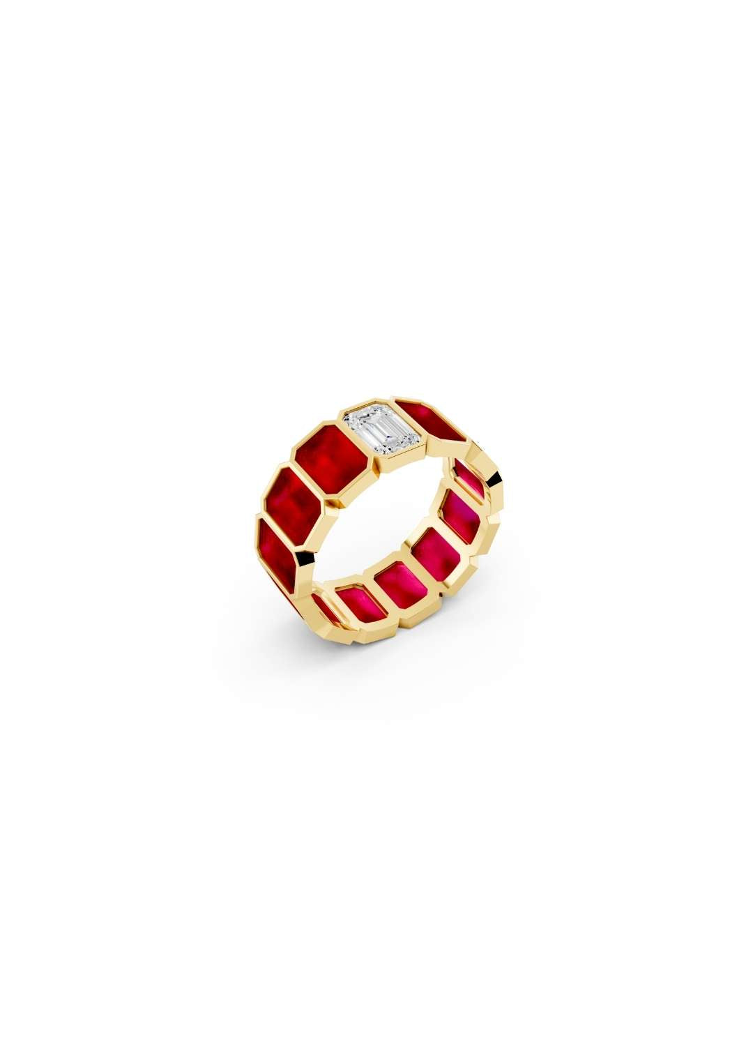 Ruby Cut Eternity Band Image 3