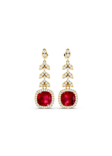 Ruby & Diamond Cascade Earrings Image 1