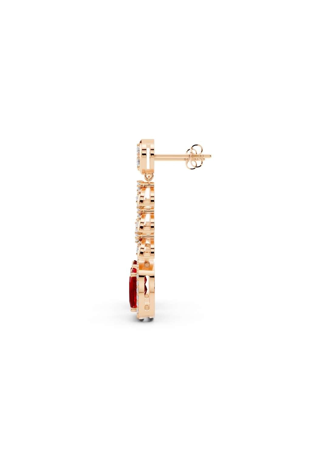 Ruby & Diamond Cascade Earrings Image 8